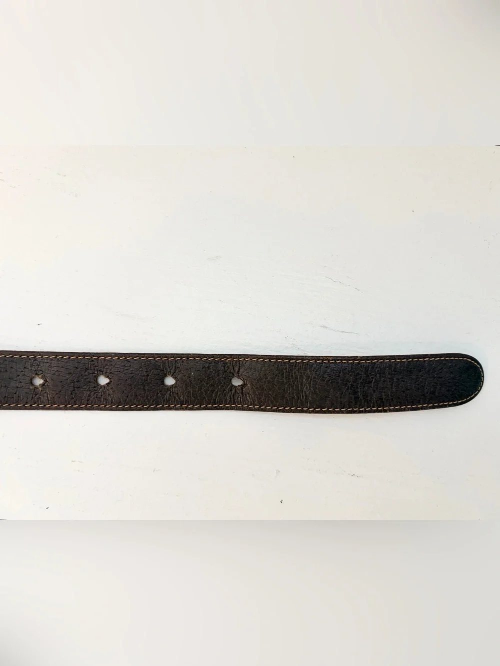 Auth Vintage Gucci GG Skinny Brown Leather Belt Gold Buckle 70/28